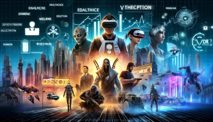 Darstellung der VR-Trends und bestverkauften VR-Spiele 2024.