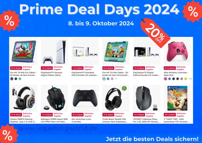 Prime Deal Days 2024, entdecke alle Deals rund um Gaming VR!