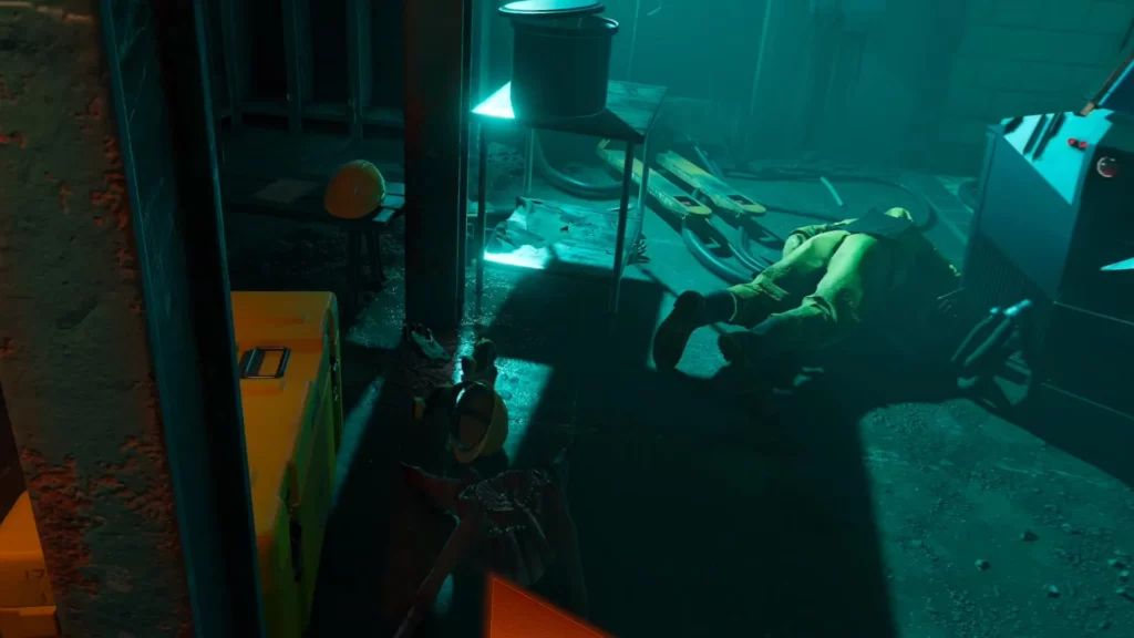 Half-Life Alyx Test: dramatische Licht- und Schattenstimmung in einem düsteren Raum