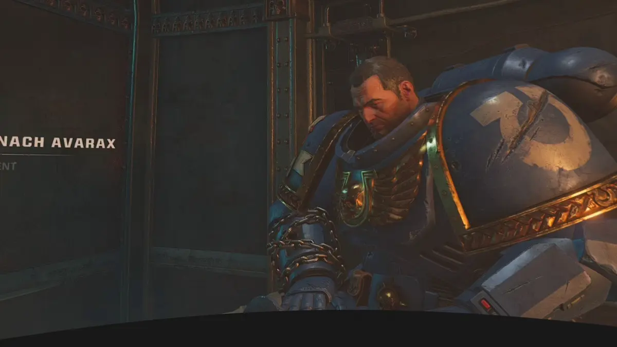 Titus in der Avarax-Cutscene auf der gebogenen virtuellen Leinwand in Virtual Desktop mit der Quest 3