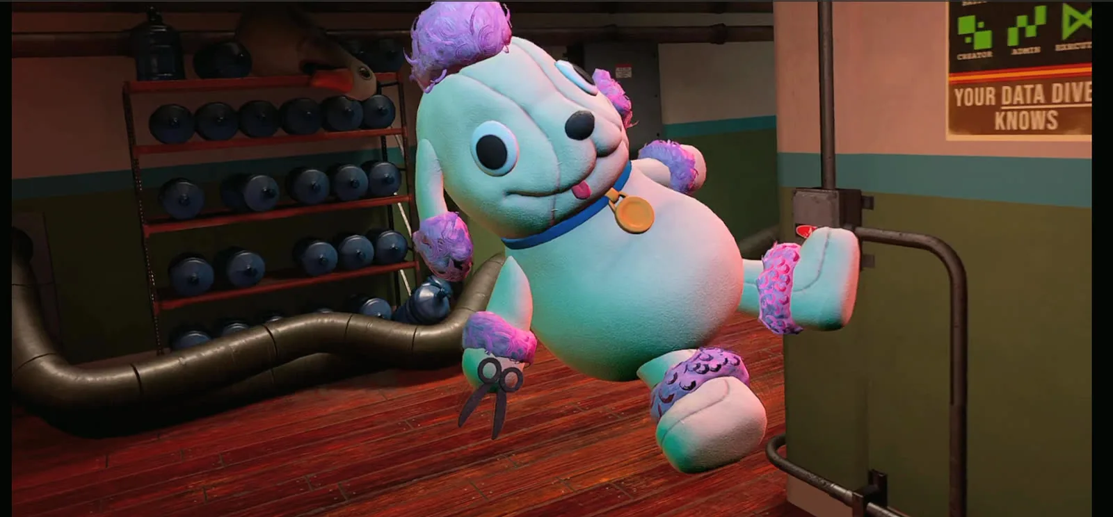Secret of the Mimic in VR: Sharpay, der Pudel-Animatronic mit Schere