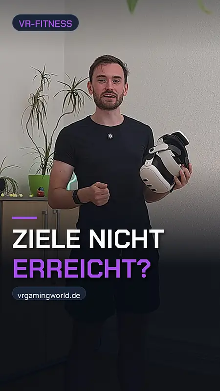 Personaltrainer Justin Just mit Meta Quest 3, Vorschaubild zum Short Ziele nicht erreicht