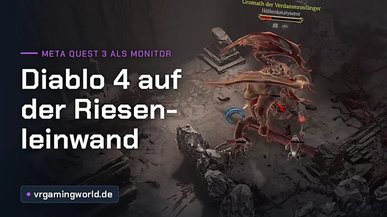 Meta Quest 3 als Monitor: Diablo 4 auf der Riesenleinwand, Bosskampf gegen Gromath