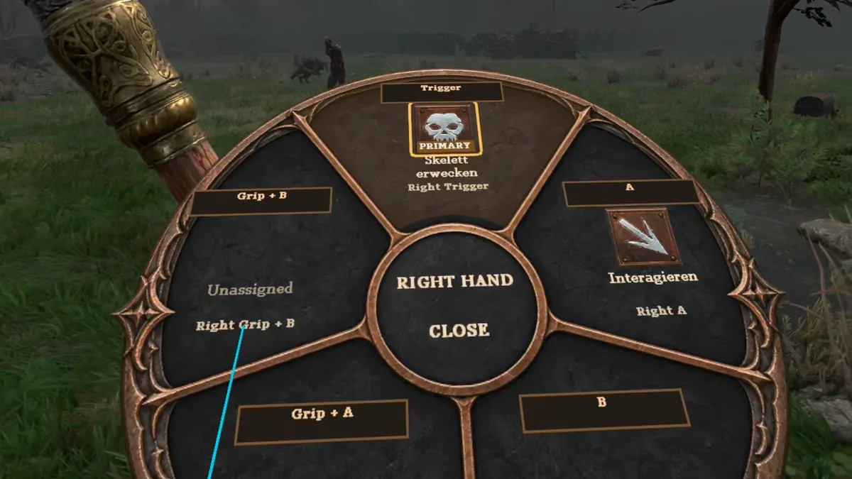 Skill-Rad der rechten Hand in Diablo 2 Resurrected VR