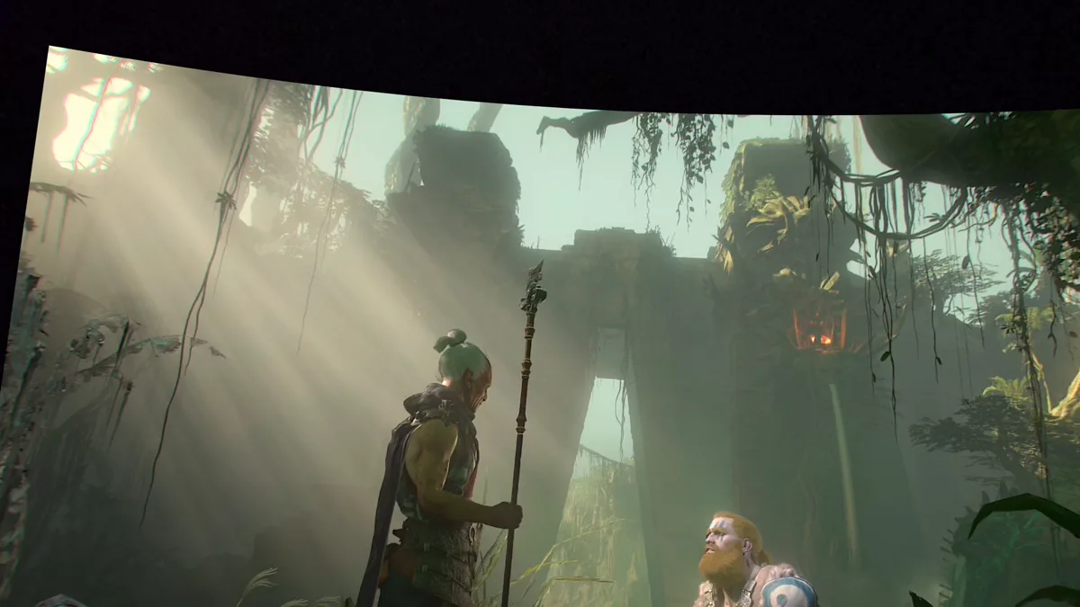 Zwischensequenz im Dschungel von Nahantu in Diablo 4 auf der Meta Quest 3